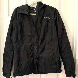 Columbia Rain Jacket Sz. M Black Omni Tech